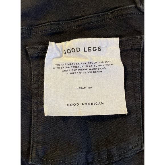 Good American POWER STRETCH PULL-ON SKINNY JEANS GLV478BT Size 3 Inseam 28” - Picture 6 of 10